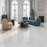 Living room with Hermes White flooring 120x120