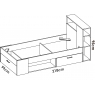 Dimensions du lit compact Lanka 90x190