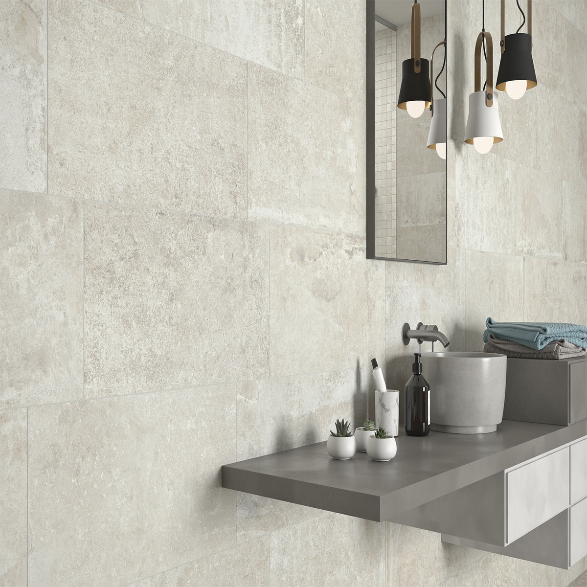 Interior con revestimiento Etienne Ivory 30x90 (Caja 1,35m2)