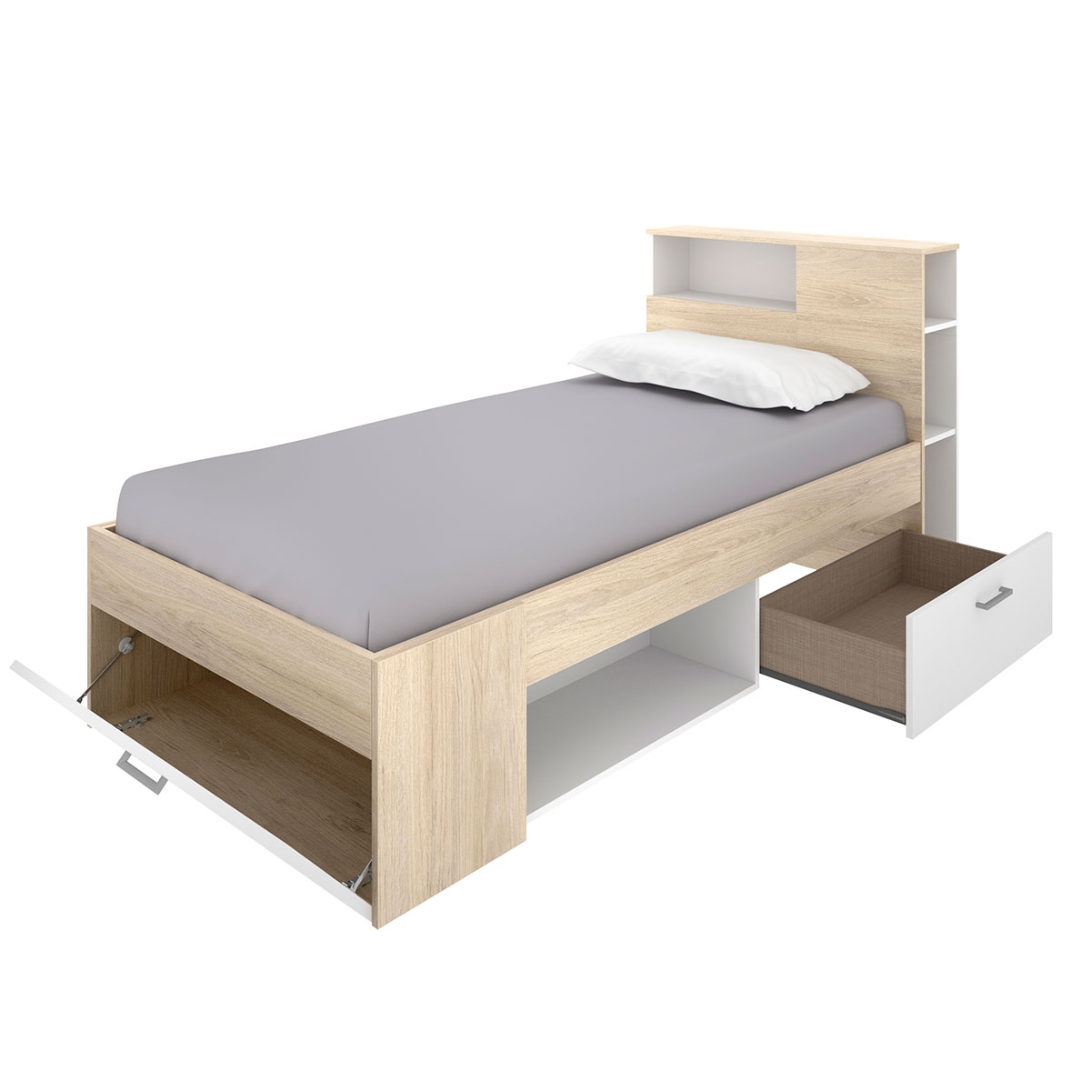 Cama Compacta Lanka 90x190 Natural - 2