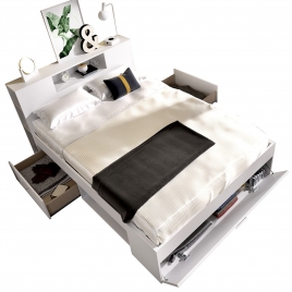 Cama Compacta Lanka 135/140x190 Blanco