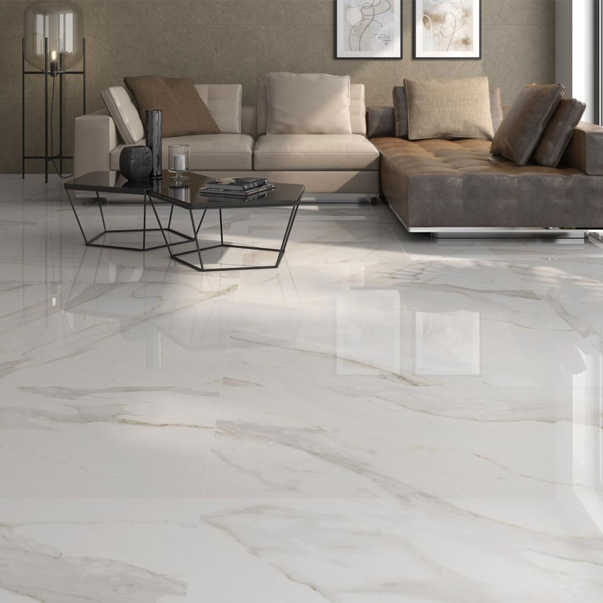 Interior with CR Apulia Gold flooring 120x120