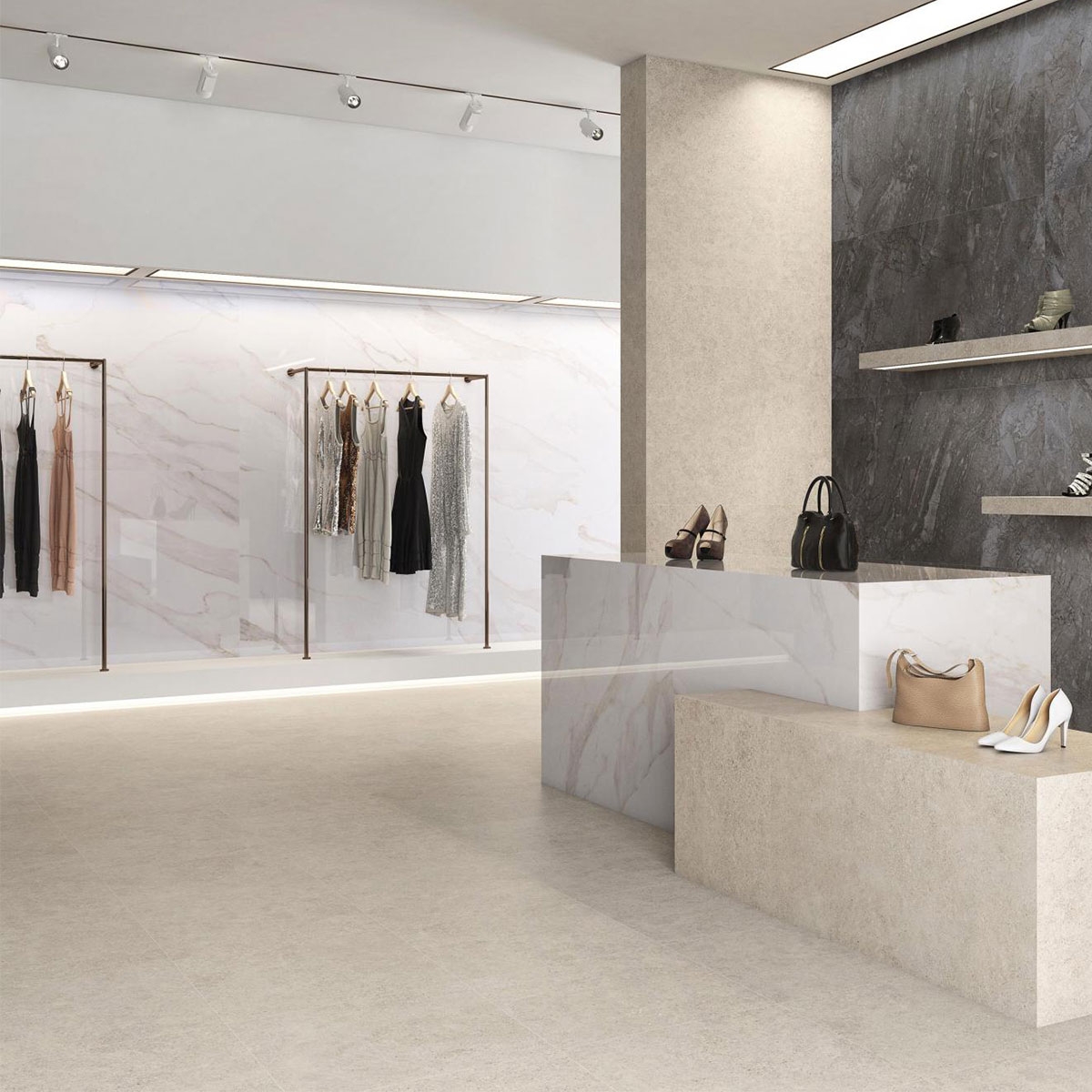 Interior with CR Apulia Gold coating 60x120