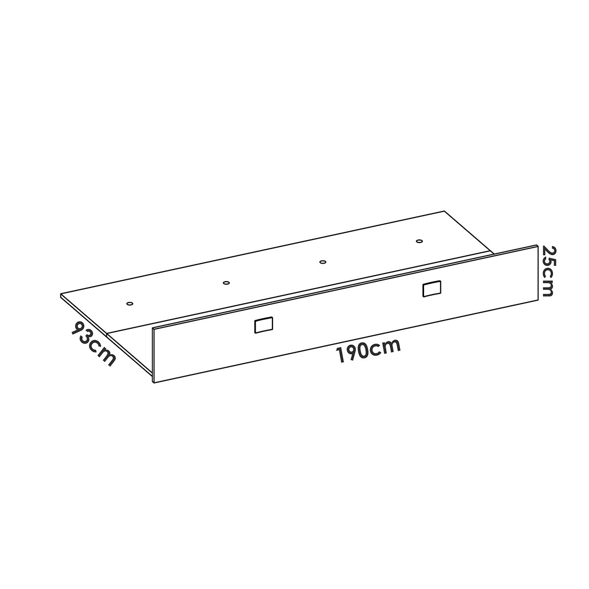 Dina Bed Medidas 90x190 + Arraste