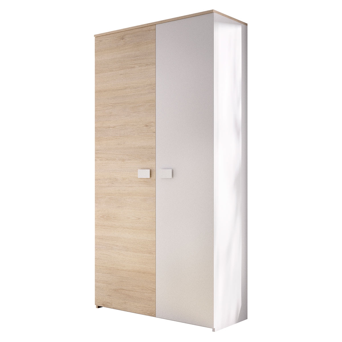 Dina 6 Lit 90x190 + Drag + Table de chevet + Commode à 3 tiroirs + Penderie - 9