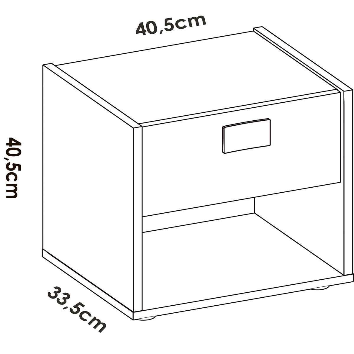 Dina 6 Bed Measurements 90x190 + Drag + Nightstand + Chest of 3 Drawers + Wardrobe - 2
