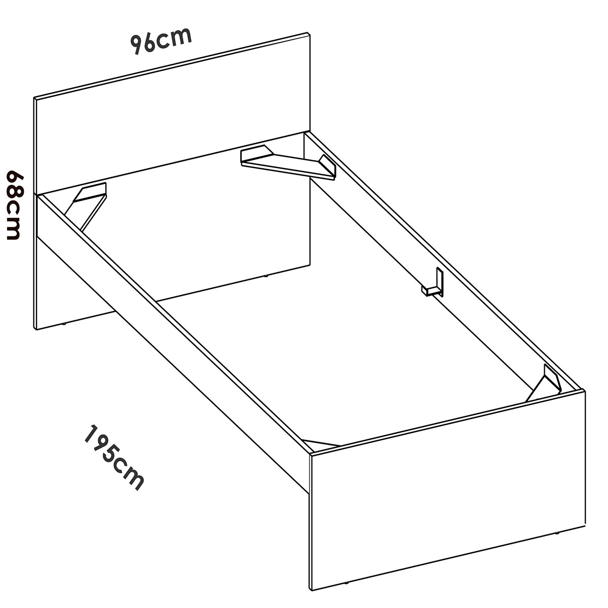 Top Bed Medidas 90x190 Branco