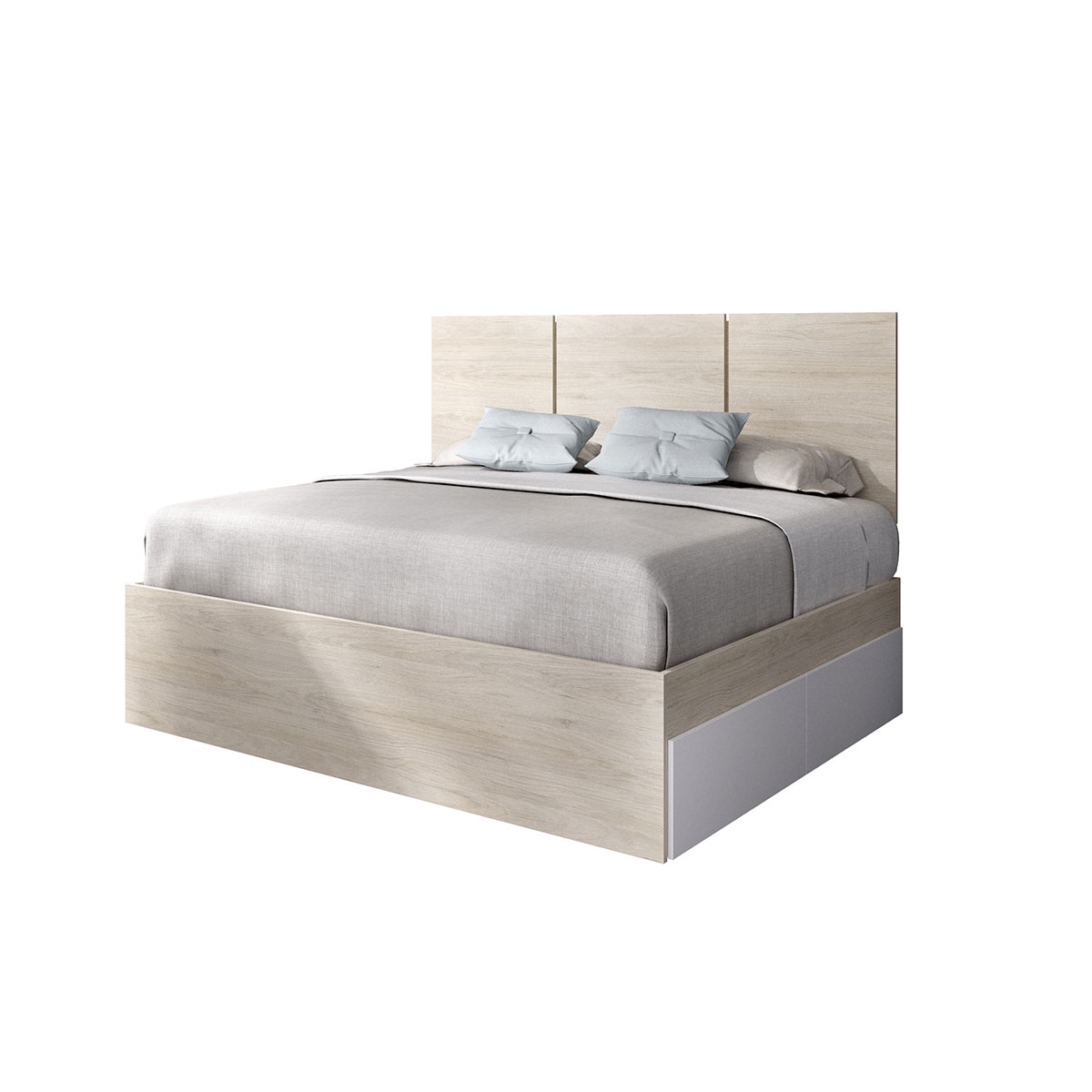 Cabezal Havana + Aro 135-140X190 + 4 Cajones Natural/Blanco - 2