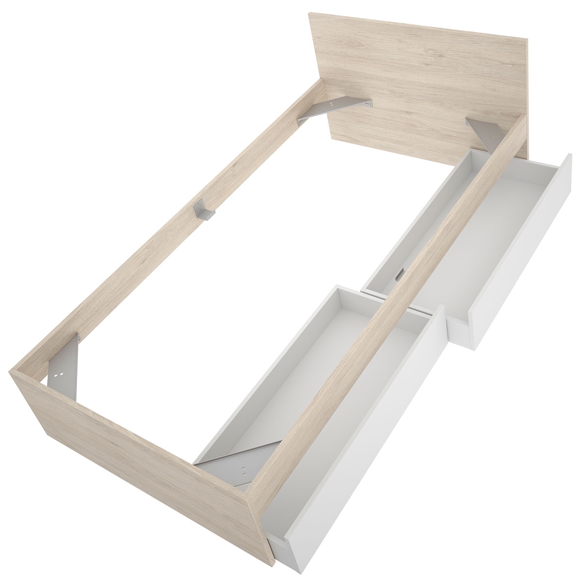 Top Bed 90x190 + 2 Drawers - 2