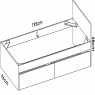Medidas da cama superior 90x190 + 2 gavetas