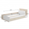 Medidas da cama superior 90x190 + arraste