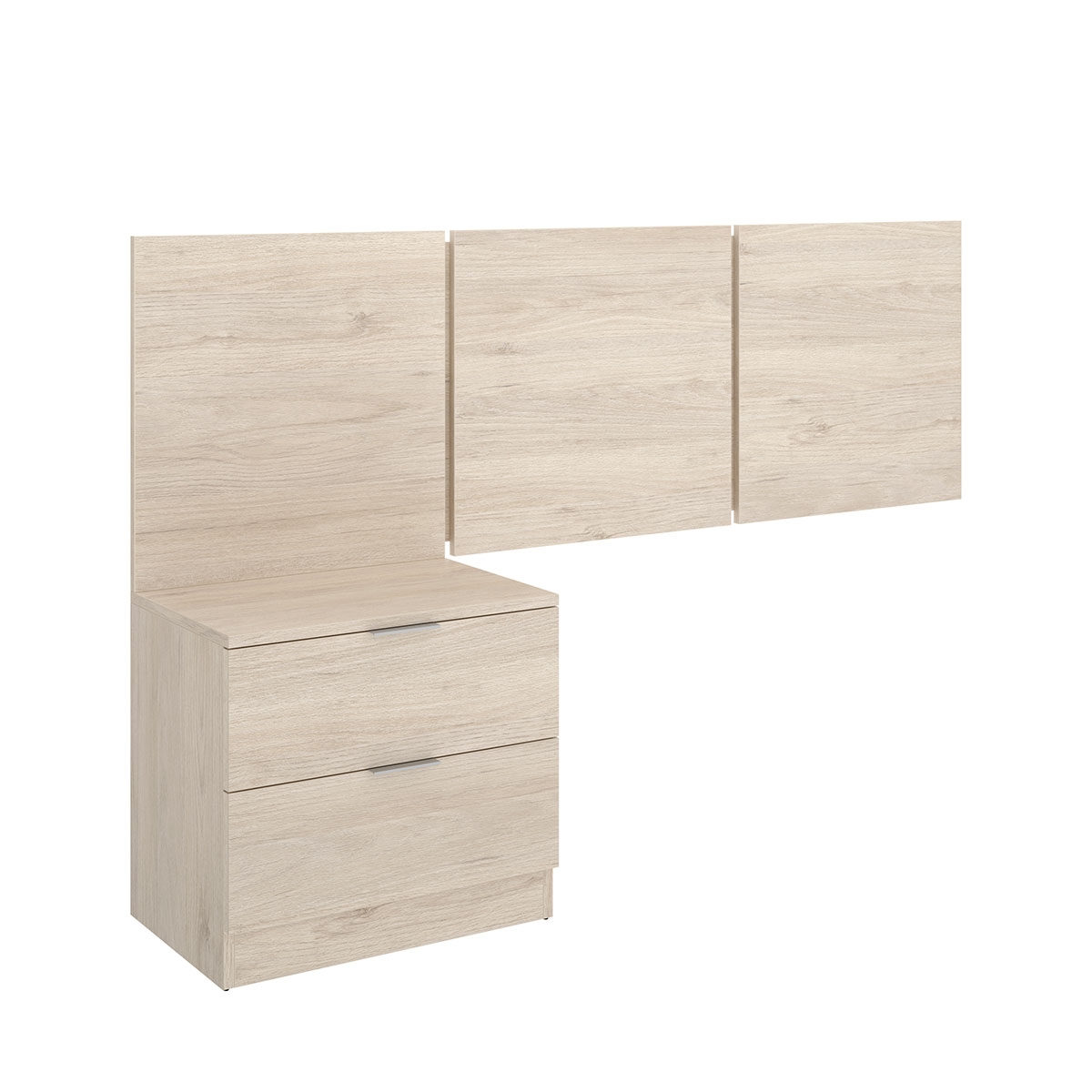 Bito Head 3 Ceiling Lights + 2 Drawer Bedside Table Natural - 2