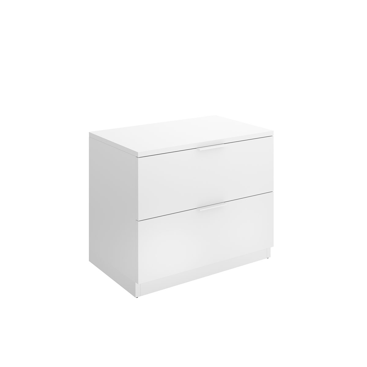 Lago 2 Gaveta Mesa de cabeceira branca