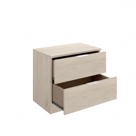 Lago 2 Schubladen-Natürlicher Nachttisch