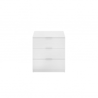 Lago 3 Schubladen Weißer Nachttisch
