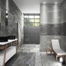 Salle de bain avec sol et revêtement Falcon Relief Anthracite 30x60 (Boîte 1.44m2)