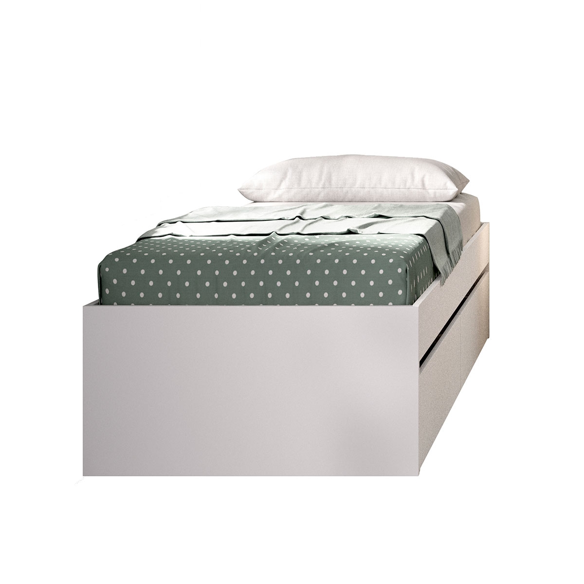 Lake Bed Hoop 90X190 + 2 Schubladen Weiß - 3