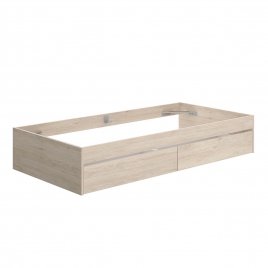 Seebett-Reifen 90X190 + 2 natürliche Schubladen