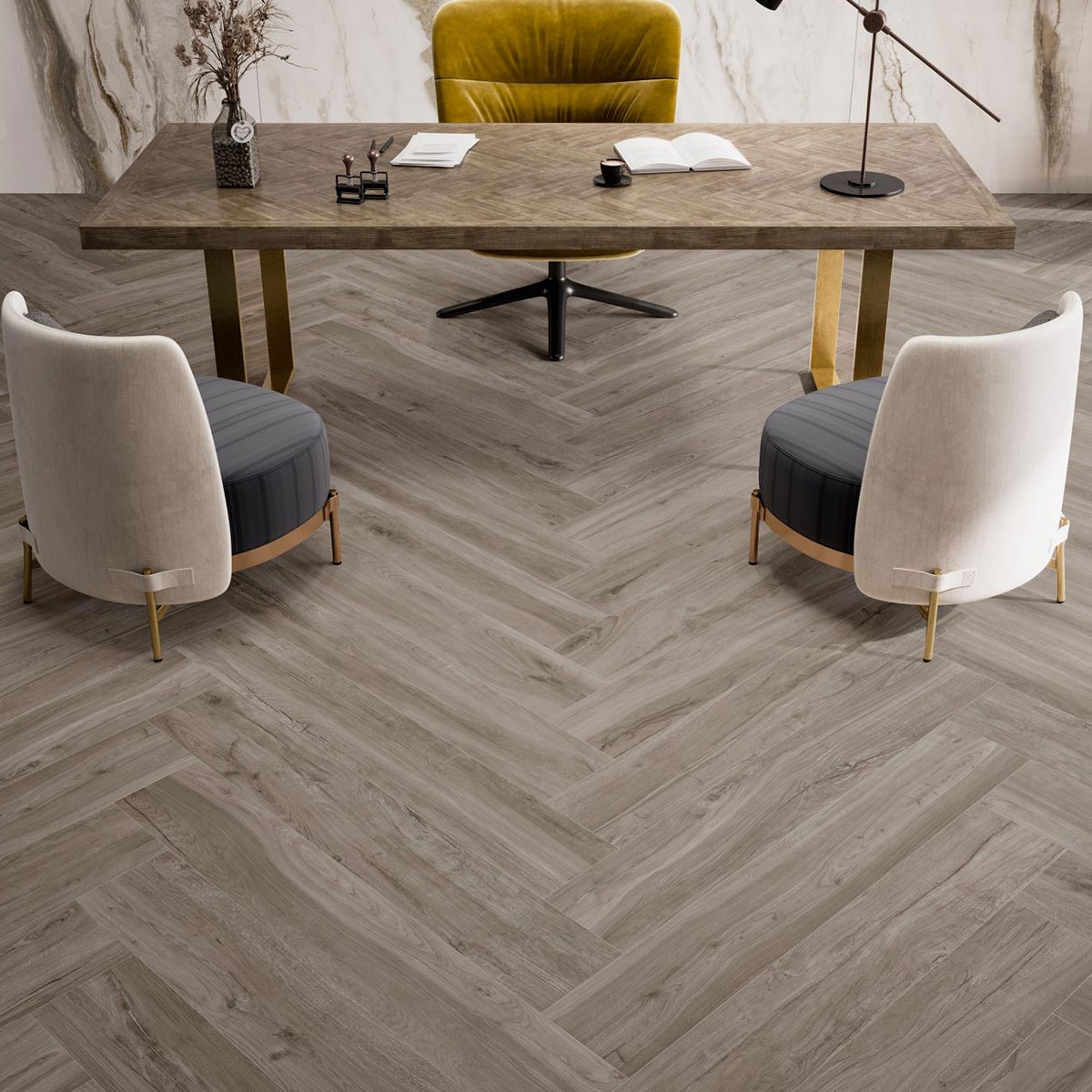 Interior with Rovere Desert Non-slip flooring 20x120 (Box 1.68m2)