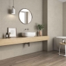 Bathroom with flooring CR Rovere Bark 20x120