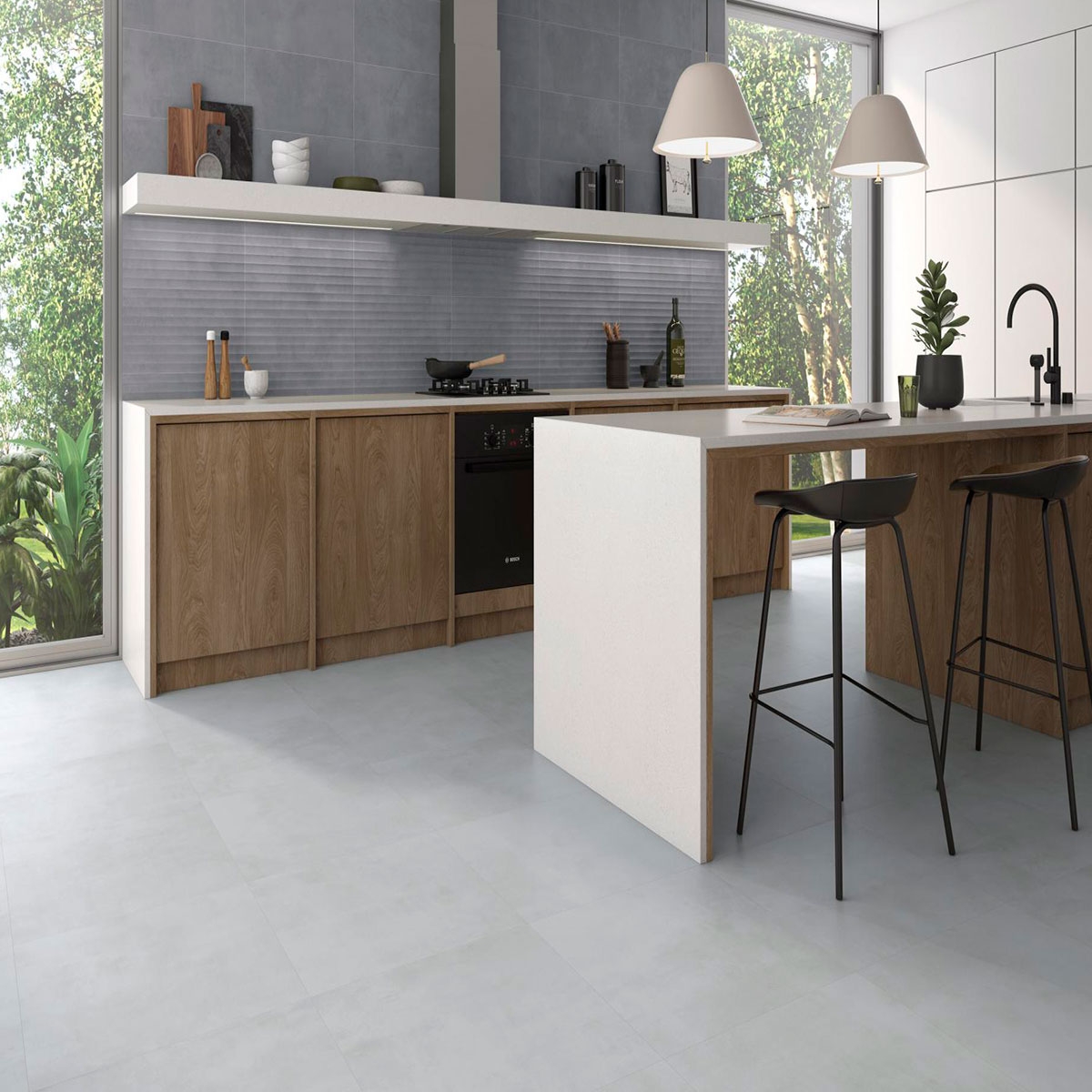 Eleganza Perla Cuisine Matte avec revêtement de sol 60x60