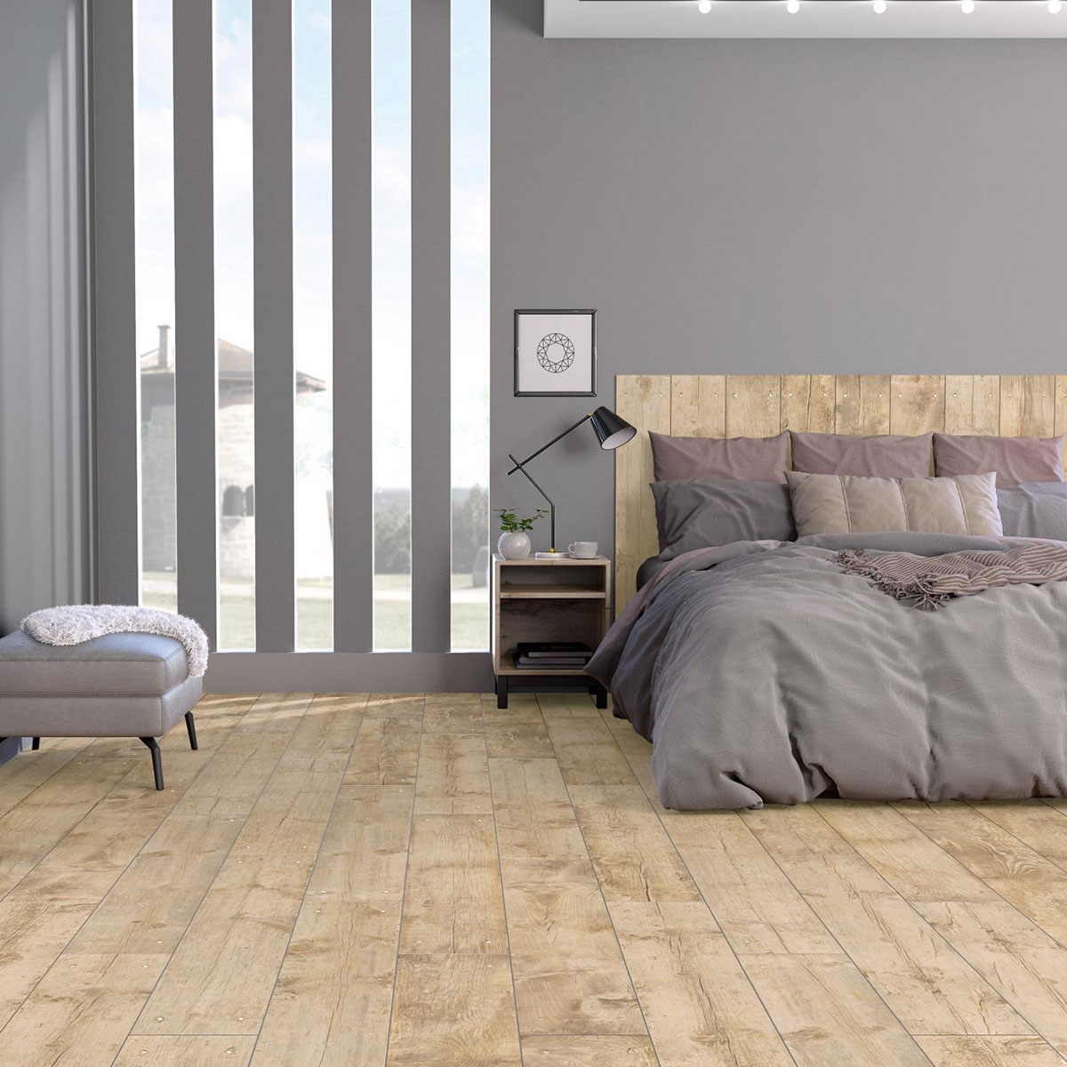 Interior com pavimento Natural Bois 15x90