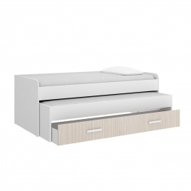 Pema Compact Bed White/Slatted