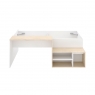 Lit compact Kric avec bureau naturel + blanc