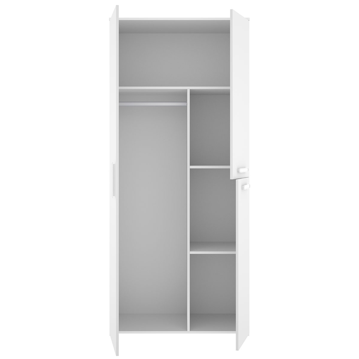 Leka 3 Door White Wardrobe - 3