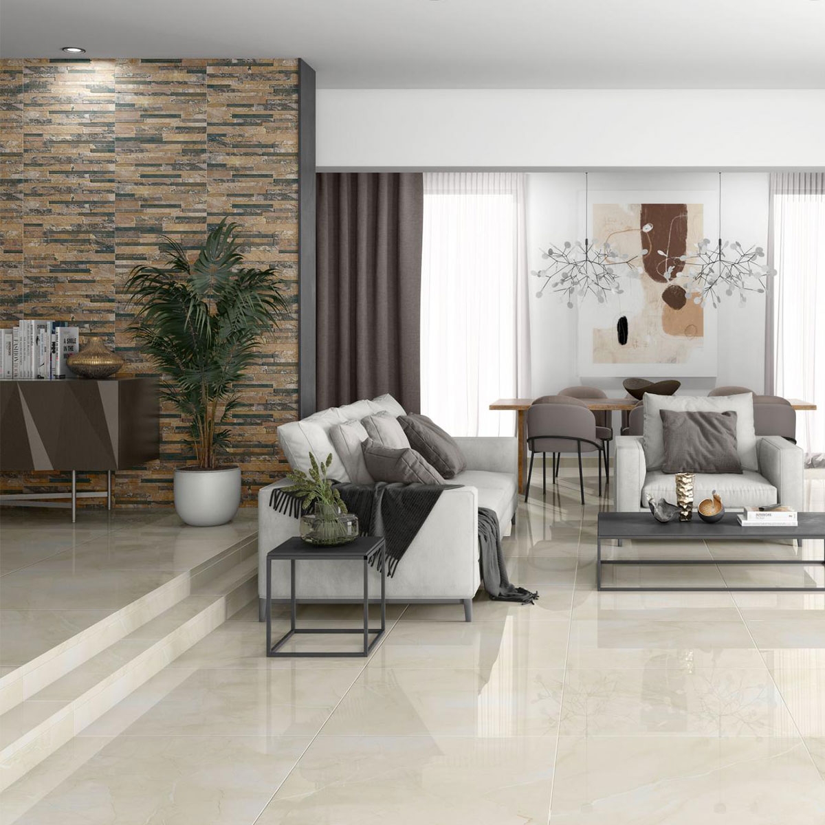 Intérieur avec revêtement de sol Eos Magma 17x52