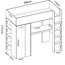 Spylo Hochbettmaße 90x200 mit Arbeitstisch und Kleiderschrank
