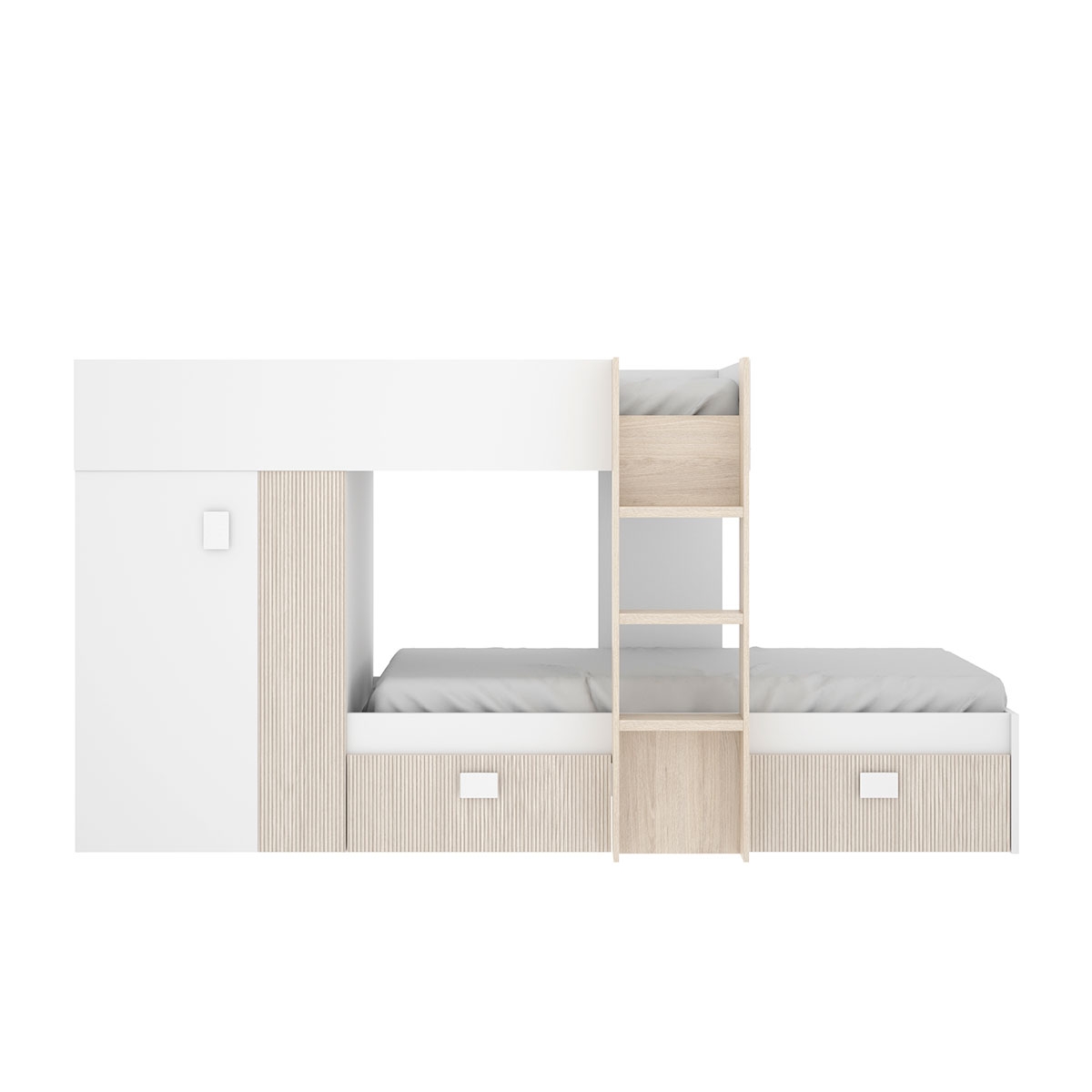 Groe-Etagenbett mit Kleiderschrank und 2 Schubladen – 2