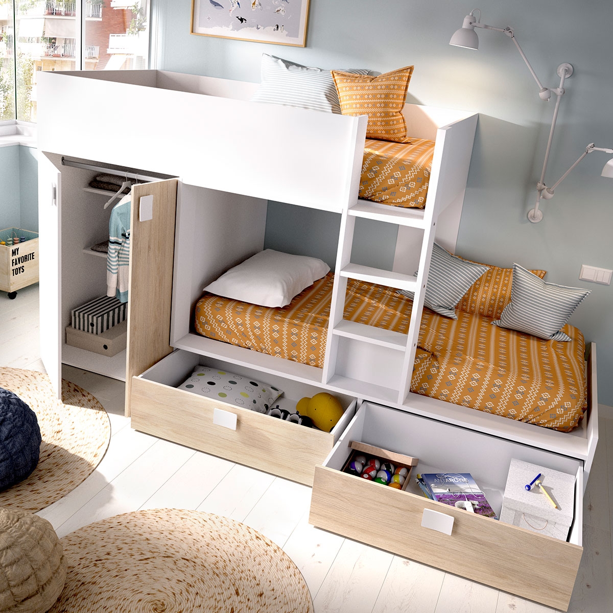 Ambiente mit Zugbett Matt 2 Betten - 2