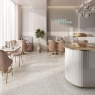 Interior com pavimento Terrazzo Terra 60x60
