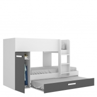 Tom Zugbett 3 Betten Weiß/Graphit