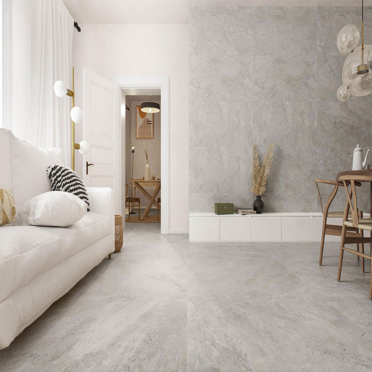 Interior with Souland Gray flooring 120x120