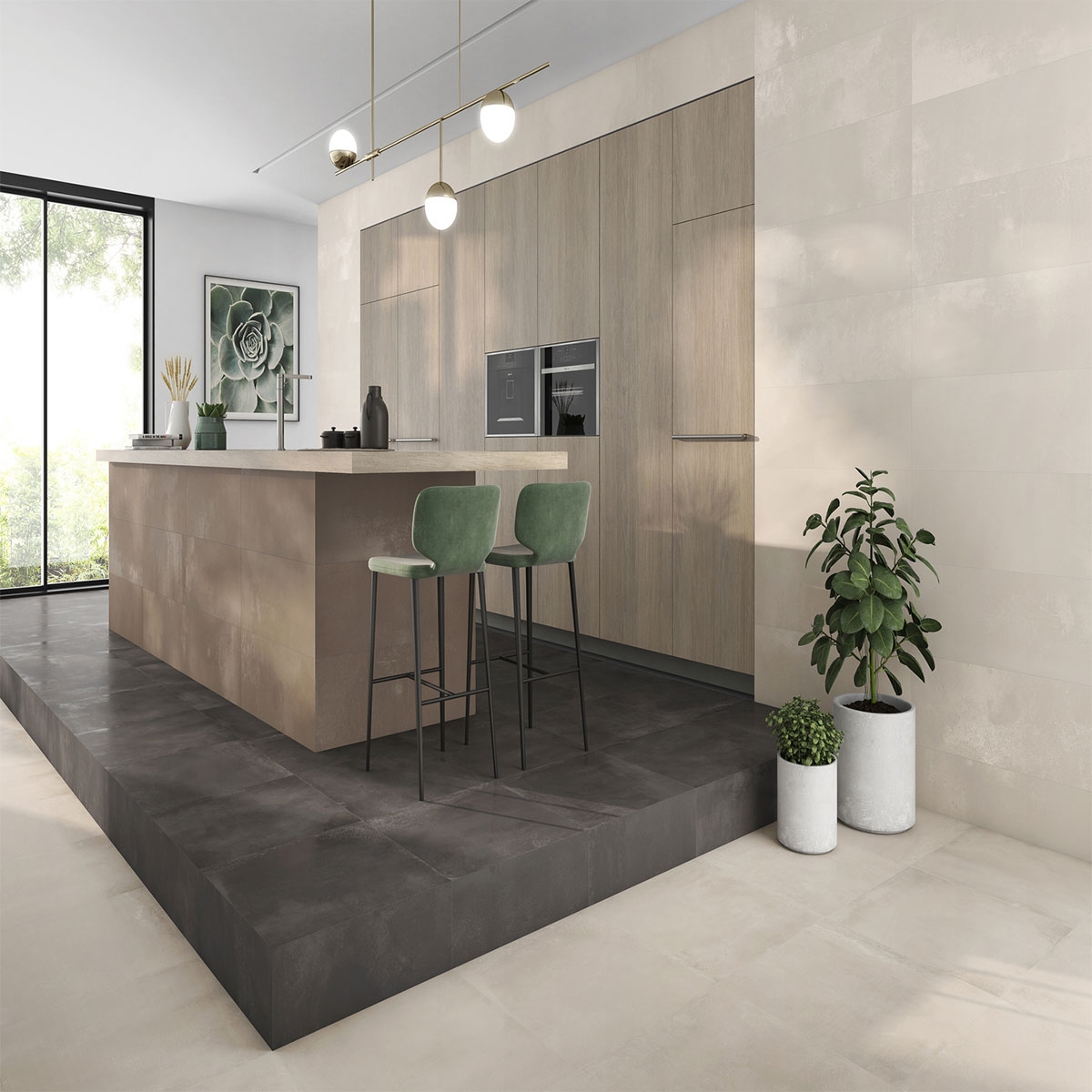 Interior con revestimiento Gravity Gold 30x90