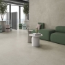 Interior con pavimento Gravel Earth 60x120