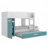 Tom Train Bed 3 Beds White/Emerald - 2