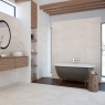 Salle de bain avec revêtement Falcon Relief Beige 30x60