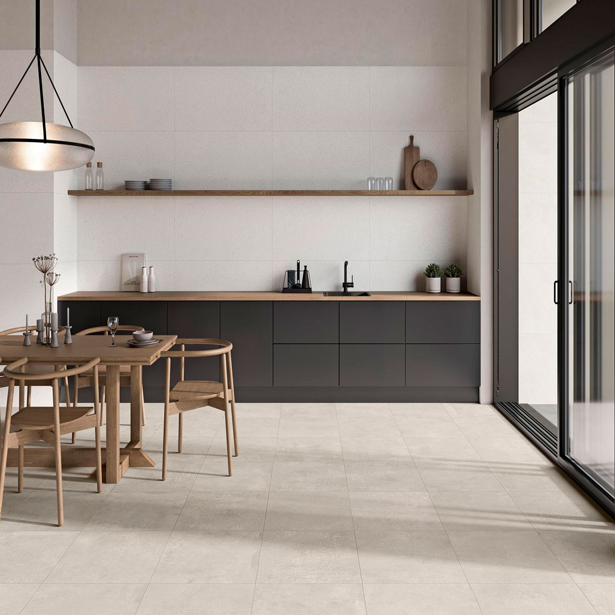 Cuisine avec Lin White 60x120 (Boîte 1.44m2)