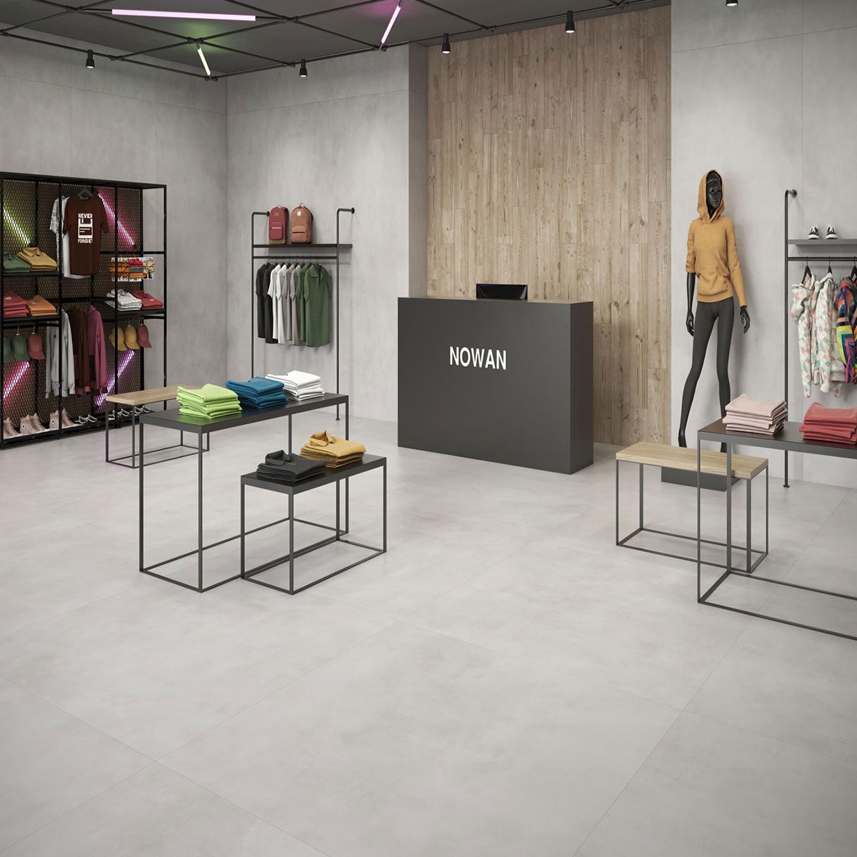 Tienda con revestimiento Pine Wood Nature 20x120 (Caja 1.68m2)