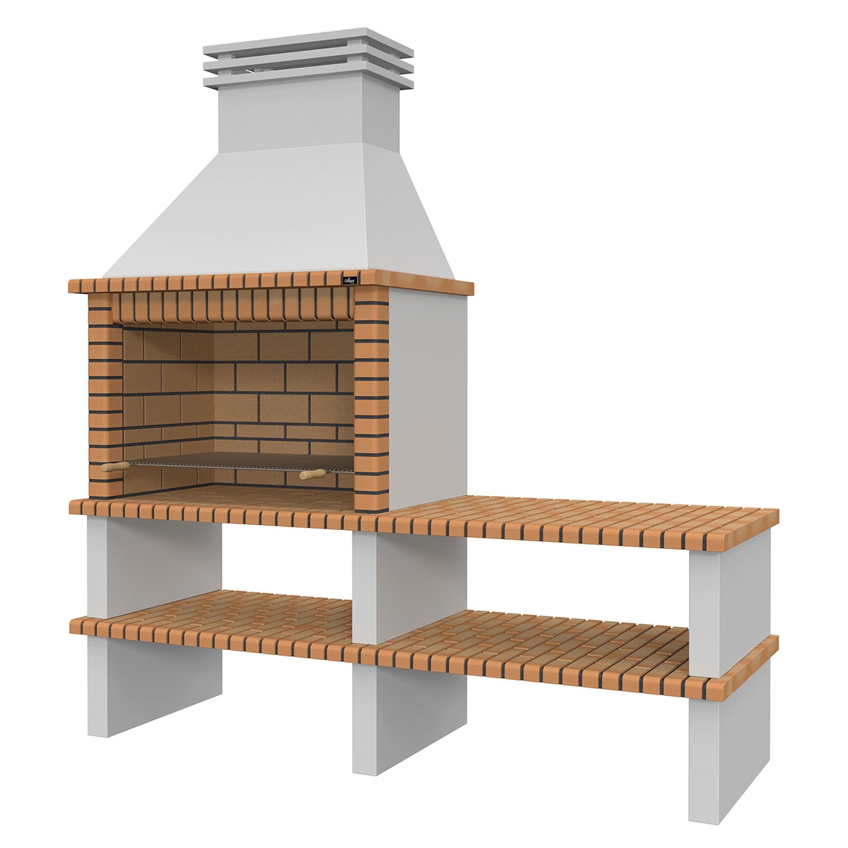 Barbecue with Nisa Yellow-Brown Countertop