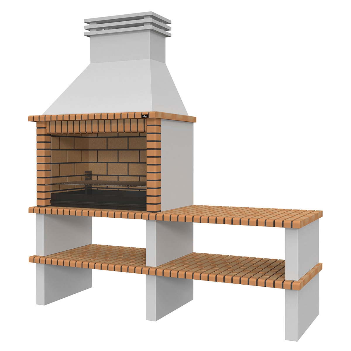 Barbecue with Nisa Yellow-Brown Countertop - 2