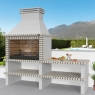 Ambiance with Barbecue with Nisa Countertop White-Brown