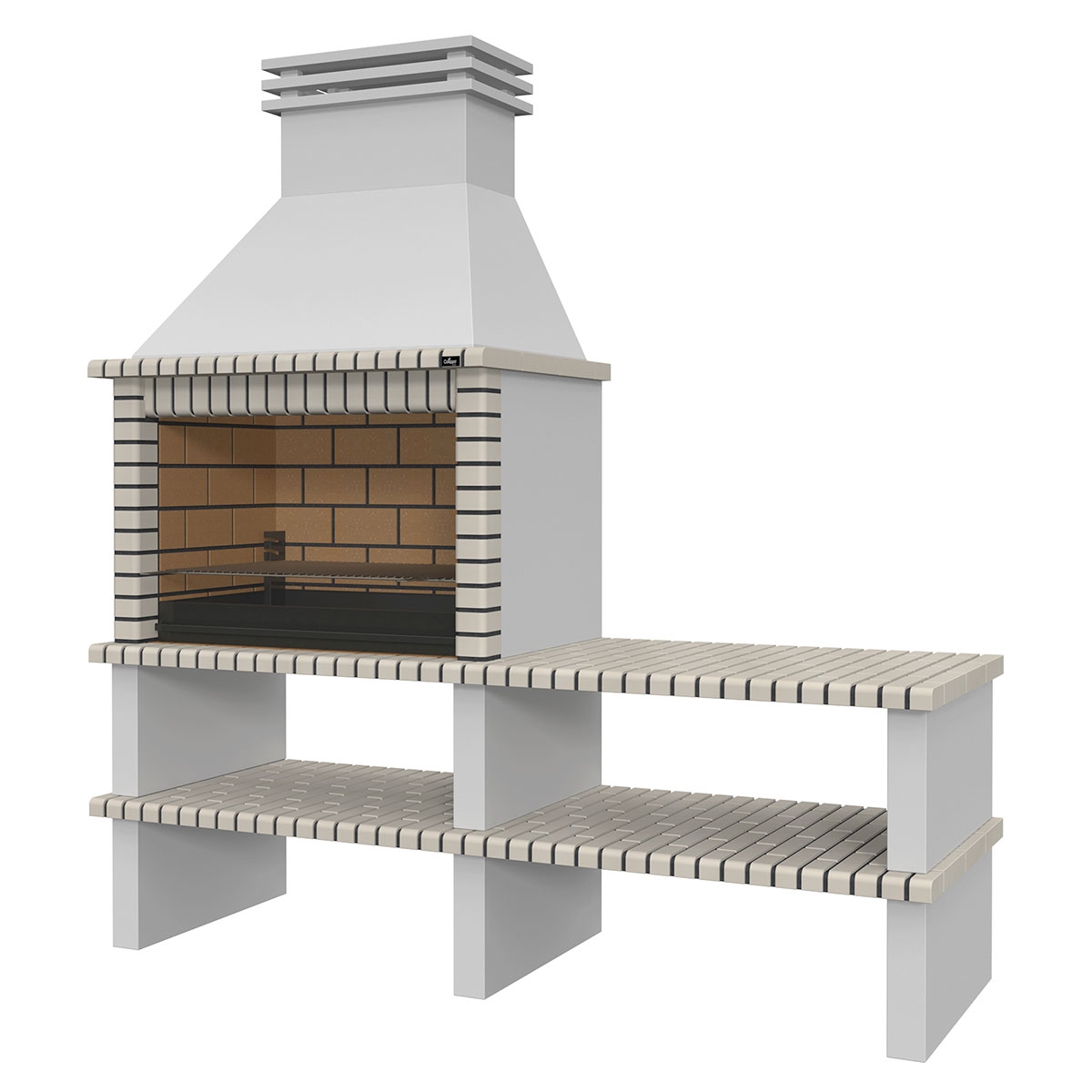 Barbecue with Nisa White-Brown Countertop - 2