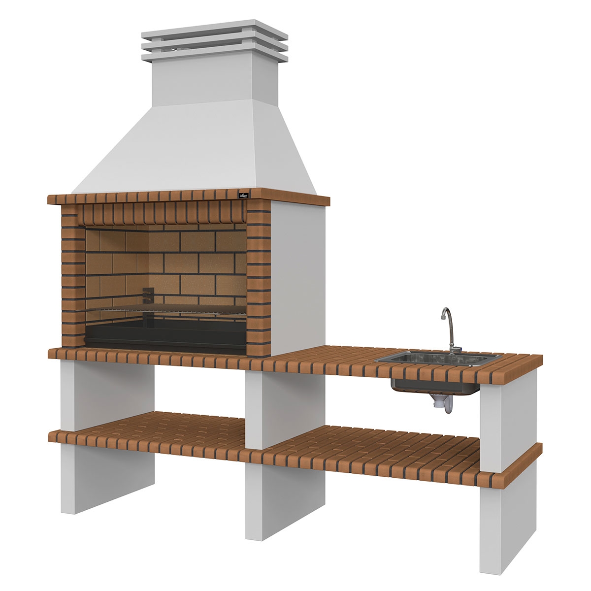 Grill mit Arbeitsplatte, Spüle und Wasserhahn Nisa Templar-Brown