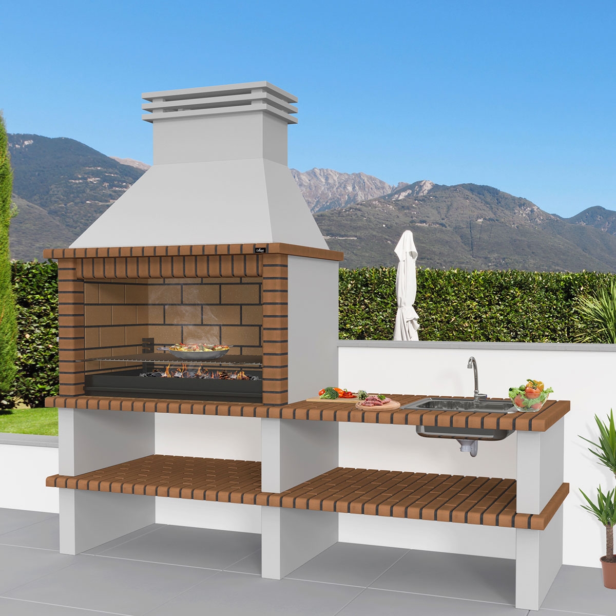 Room with Barbecue with Countertop, Sink and Faucet Nisa Templar-Brown