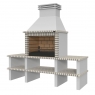 Barbecue with 2 Countertops Nisa White-Brown - 2
