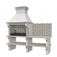 Viana White Barbecue with Countertop